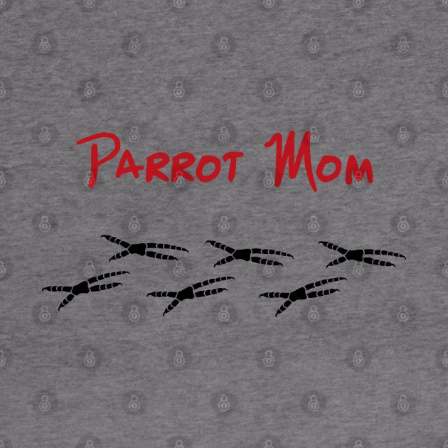 Parrot Mom with Footprints by Einstein Parrot